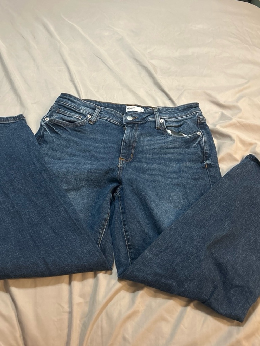 Sonoma Straight-Leg Jeans in Dark Blue Wash